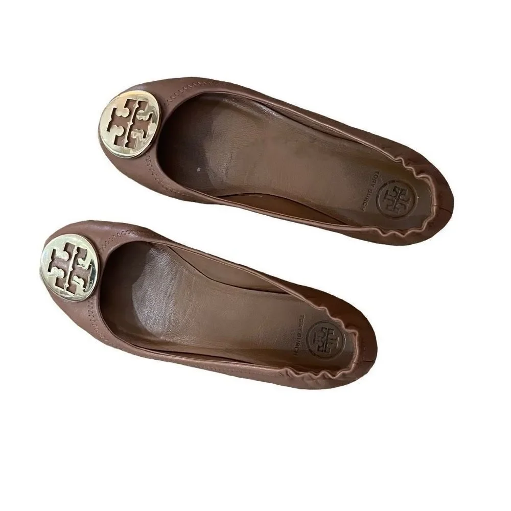 British tan Tory Burch flats size 7.5